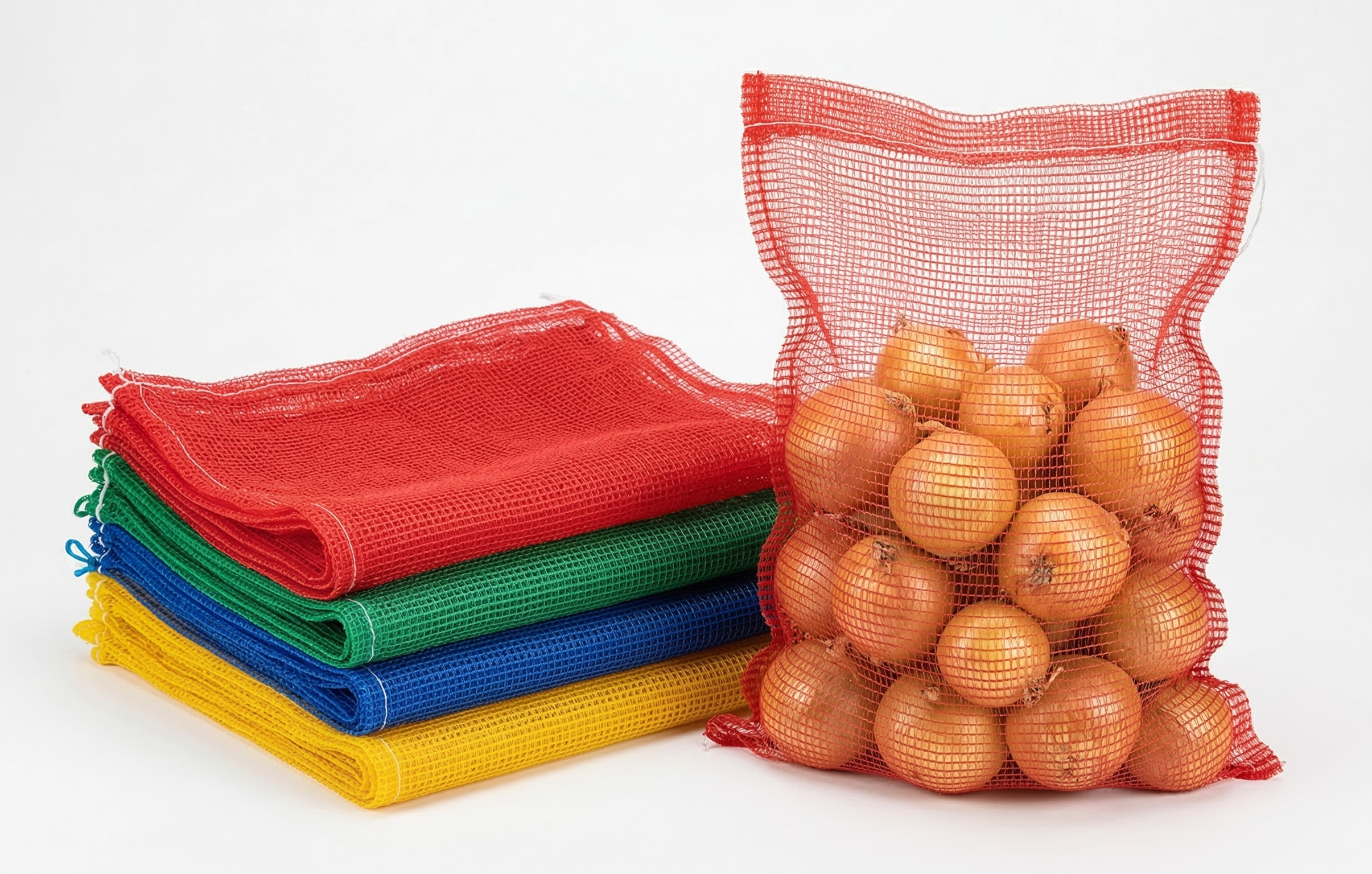 Leno mesh bags manufacturer in India for vegetable and fruit packaging
